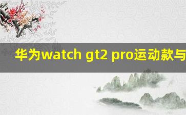 华为watch gt2 pro运动款与ecg